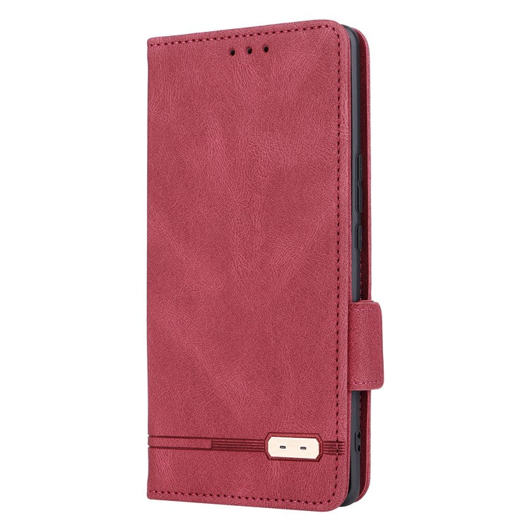 For Honor Magic5 Lite 5G / X9a 5G / X40 5G Phone Case PU Leather Hardware Decor Stand Wallet Phone Cover - Rose