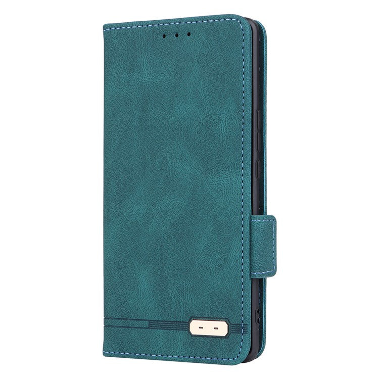 For Honor Magic5 Lite 5G / X9a 5G / X40 5G Phone Case PU Leather Hardware Decor Stand Wallet Phone Cover - Green