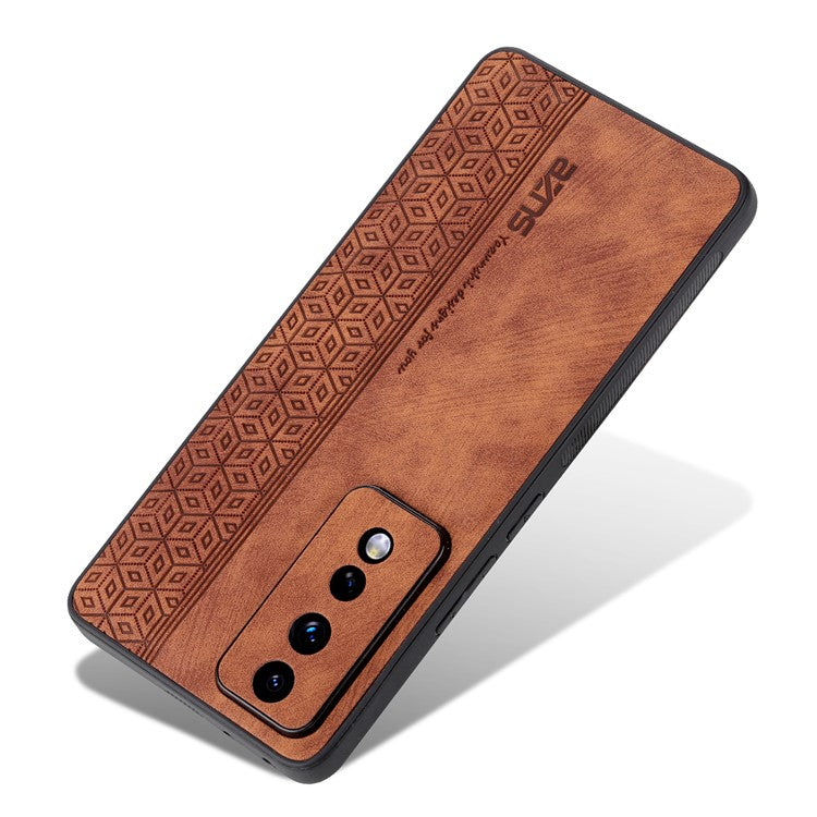AZNS For Honor 80 GT 5G Imprinted Cell Phone Case PU Leather Coated TPU Back Cover - Brown