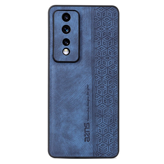 AZNS For Honor 80 GT 5G Imprinted Cell Phone Case PU Leather Coated TPU Back Cover - Blue