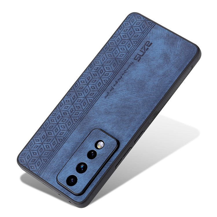 AZNS For Honor 80 GT 5G Imprinted Cell Phone Case PU Leather Coated TPU Back Cover - Blue