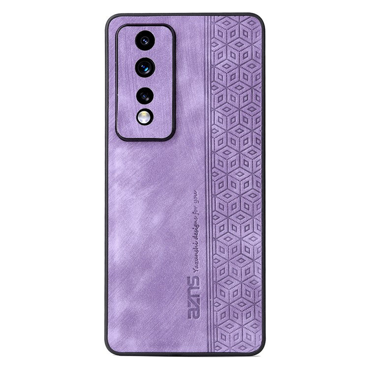 AZNS For Honor 80 GT 5G Imprinted Cell Phone Case PU Leather Coated TPU Back Cover - Purple