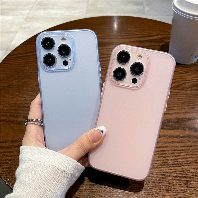 Shockproof Slim Case for iPhone 14 Pro Max TPU Cover Precise Cutout Matte Phone Case - Transparent Black