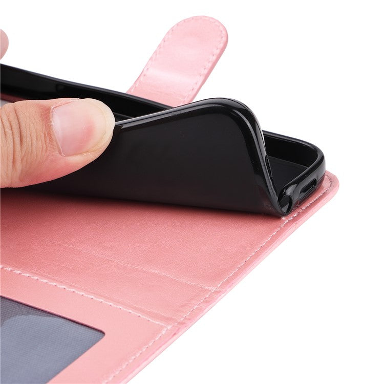 For Honor X40 5G / X9a 5G / Magic5 Lite 5G Leather Phone Case Sunflower Imprinted Stand Wallet Cover with Hand Strap - Pink