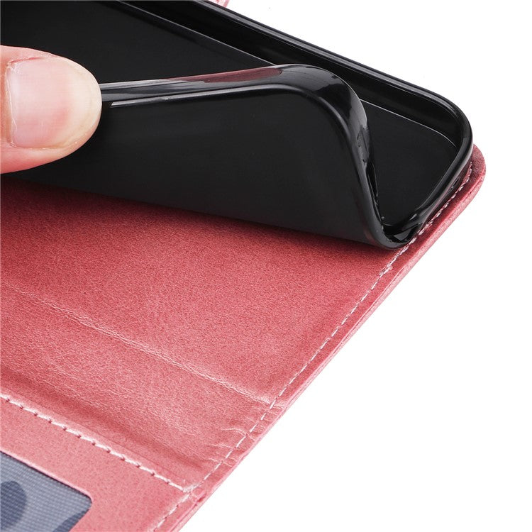 For Honor X40 5G / X9a 5G / Magic5 Lite 5G PU Leather Phone Case Stand Wallet Calf Texture Smartphone Cover - Rose Gold
