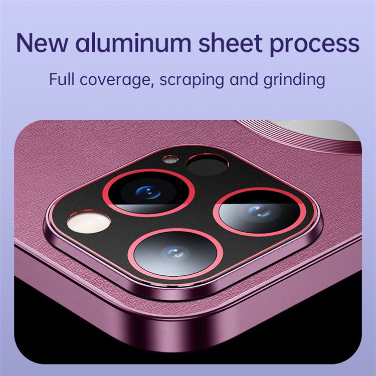 RH05 Magnetic Phone Shell for iPhone 14 Pro Case Soft TPU PC PU Leather Coated Phone Cover - Silver