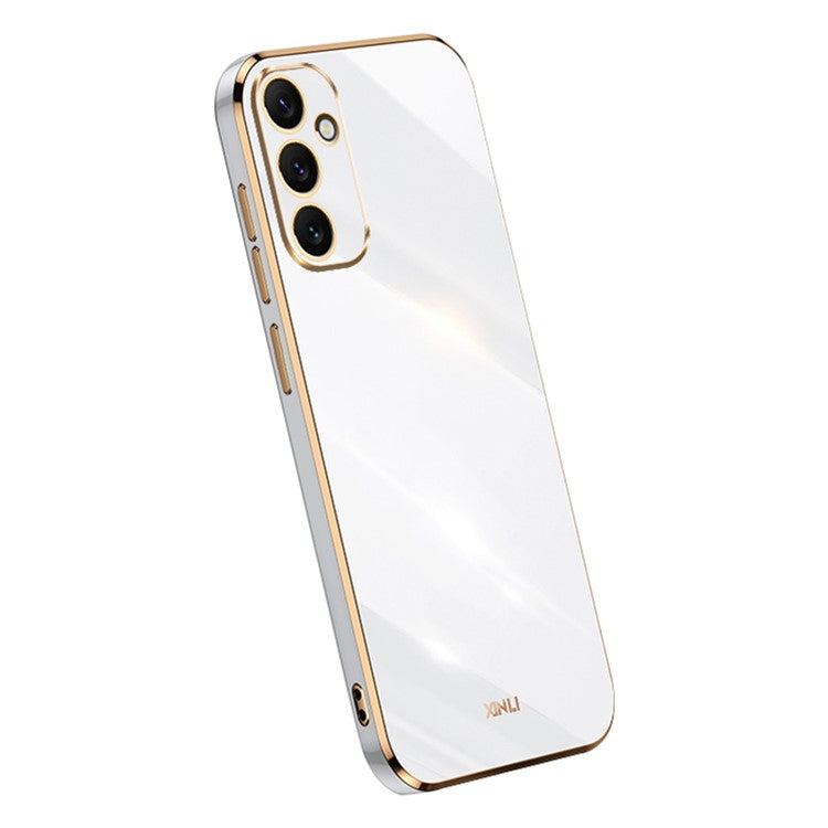 XINLI Electroplating Phone Case for Samsung Galaxy A34 5G Anti-scratch TPU Cover - White