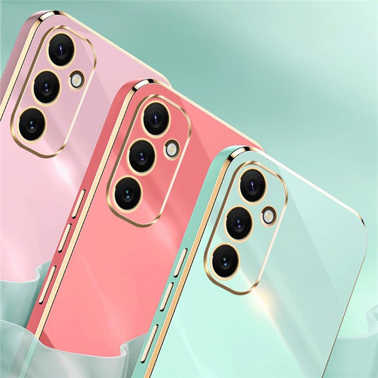 XINLI Electroplating Phone Case for Samsung Galaxy A34 5G Anti-scratch TPU Cover - White