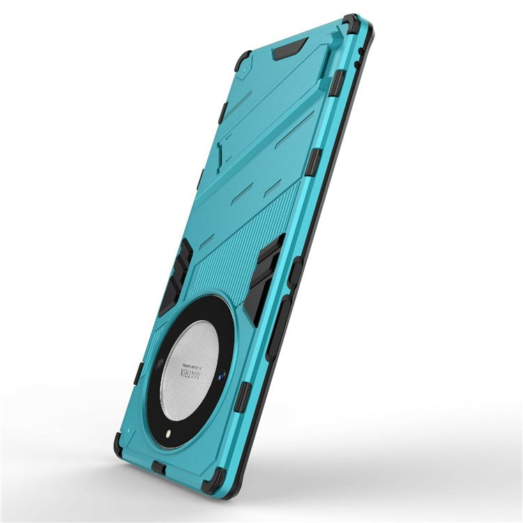 Cell Phone Case for Honor Magic5 Lite 5G / X9a 5G / X40 5G , Kickstand TPU+PC Protective Cell Phone Cover - Baby Blue