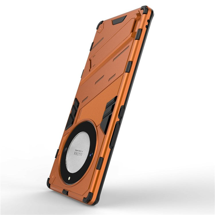 Cell Phone Case for Honor Magic5 Lite 5G / X9a 5G / X40 5G , Kickstand TPU+PC Protective Cell Phone Cover - Orange