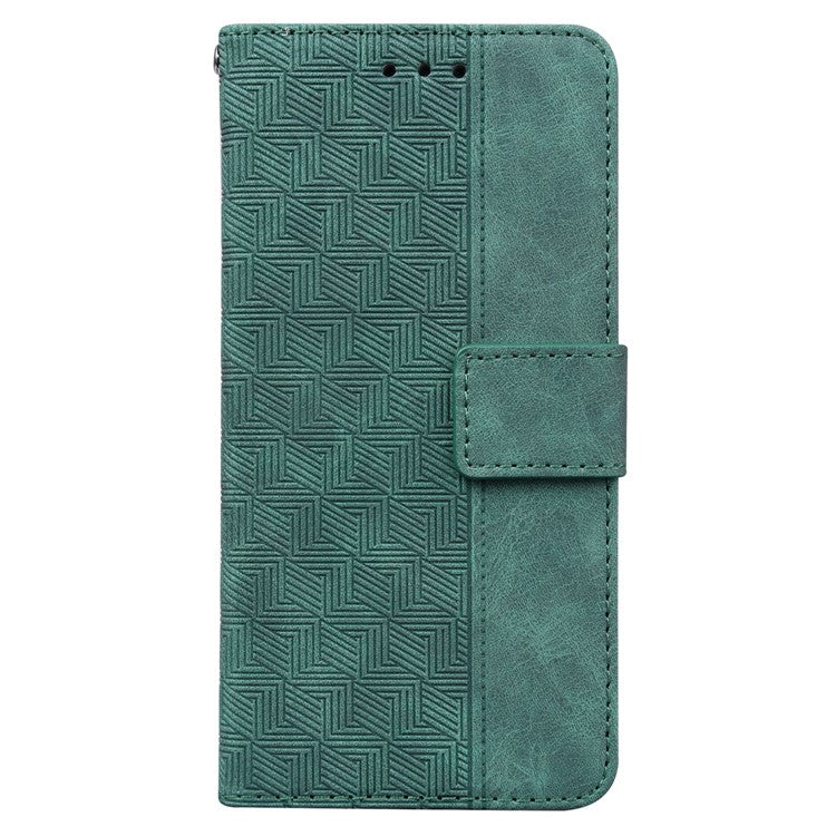 Shockproof Case for Motorola Moto E13 4G Wallet Phone Case Imprinted Leather Flip Cover - Green