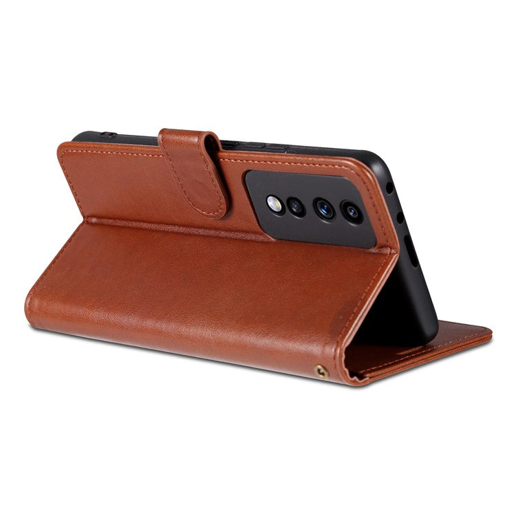 AZNS For Honor 80 GT 5G Mobile Phone Cover PU Leather Anti-fall Phone Case Stand Wallet - Brown