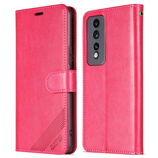 AZNS For Honor 80 GT 5G Mobile Phone Cover PU Leather Anti-fall Phone Case Stand Wallet - Red
