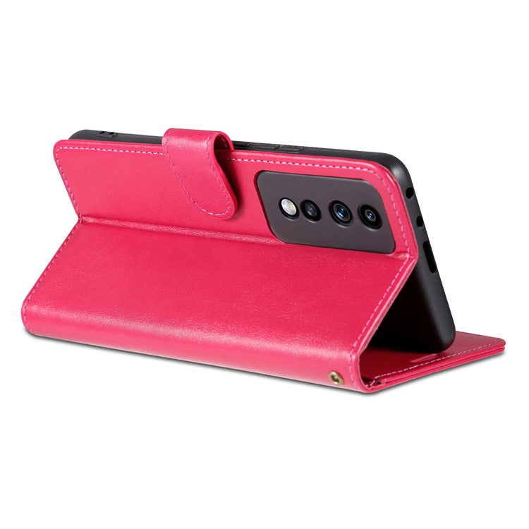 AZNS For Honor 80 GT 5G Mobile Phone Cover PU Leather Anti-fall Phone Case Stand Wallet - Red