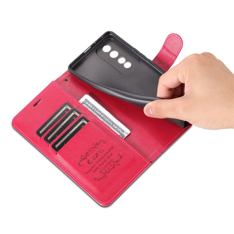 AZNS For Honor 80 GT 5G Mobile Phone Cover PU Leather Anti-fall Phone Case Stand Wallet - Red