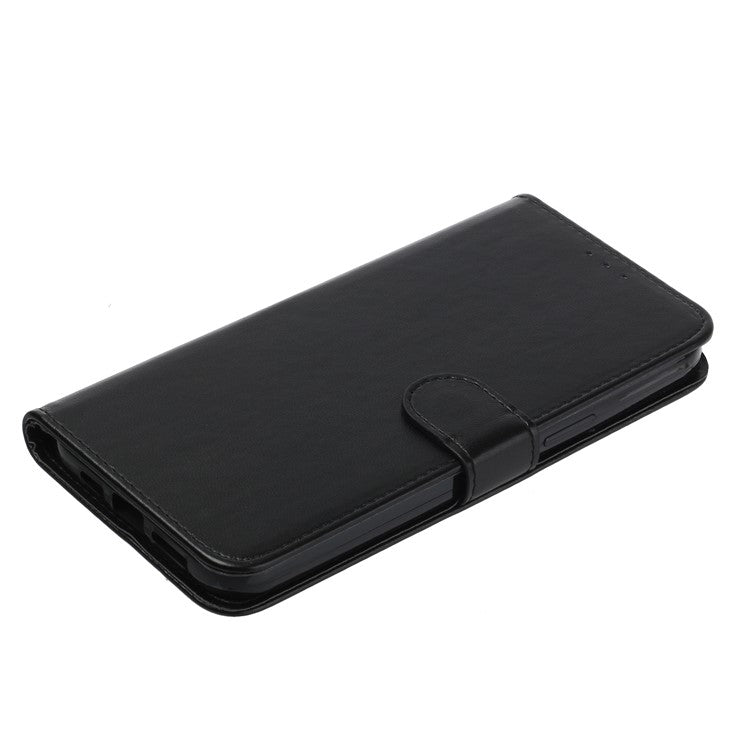B40 For Motorola Moto G73 5G Smartphone Cover Wallet Stand Anti-Dust PU Leather+TPU Cell Phone Case - Black