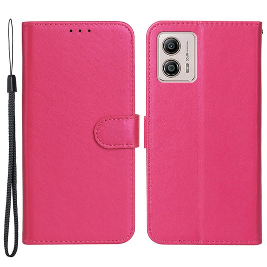B40 For Motorola Moto G73 5G Smartphone Cover Wallet Stand Anti-Dust PU Leather+TPU Cell Phone Case - Rose
