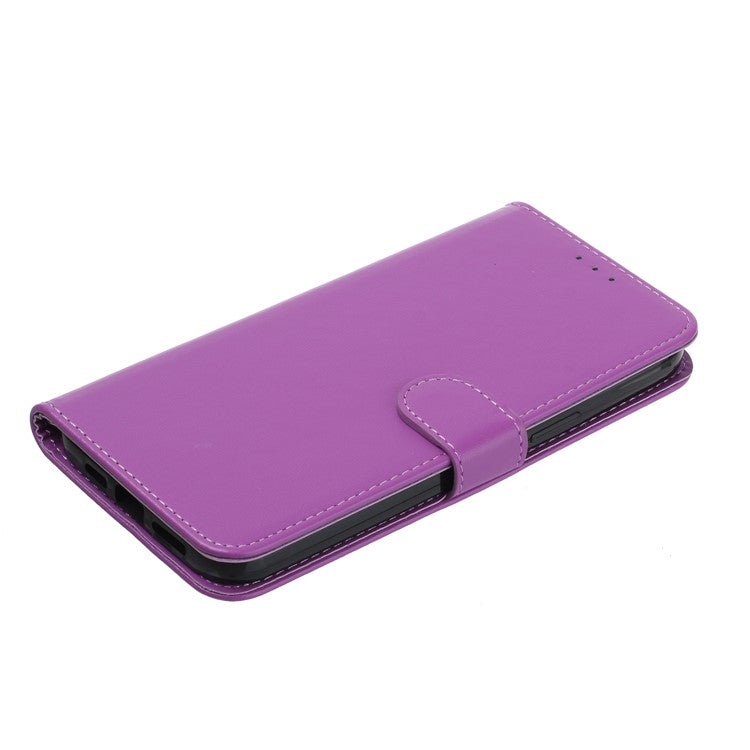 B40 For Motorola Moto E13 4G Wallet Smartphone Case Stand Phone Cover PU Leather+TPU Phone Shell - Purple