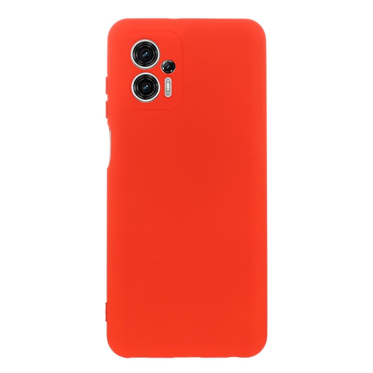 Smartphone Cover for Motorola Moto G13 4G / G23 4G , Liquid Silicone Soft Lining Case with Strap - Red