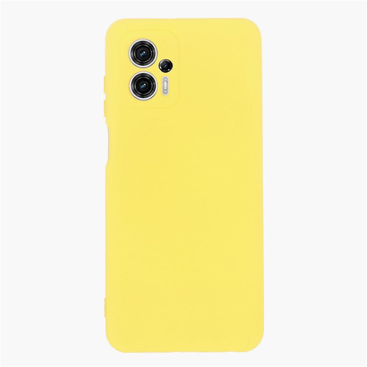 Smartphone Cover for Motorola Moto G13 4G / G23 4G , Liquid Silicone Soft Lining Case with Strap - Yellow