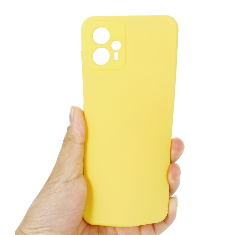 Smartphone Cover for Motorola Moto G13 4G / G23 4G , Liquid Silicone Soft Lining Case with Strap - Yellow