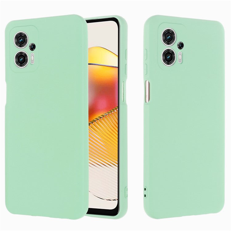 Smartphone Cover for Motorola Moto G13 4G / G23 4G , Liquid Silicone Soft Lining Case with Strap - Green