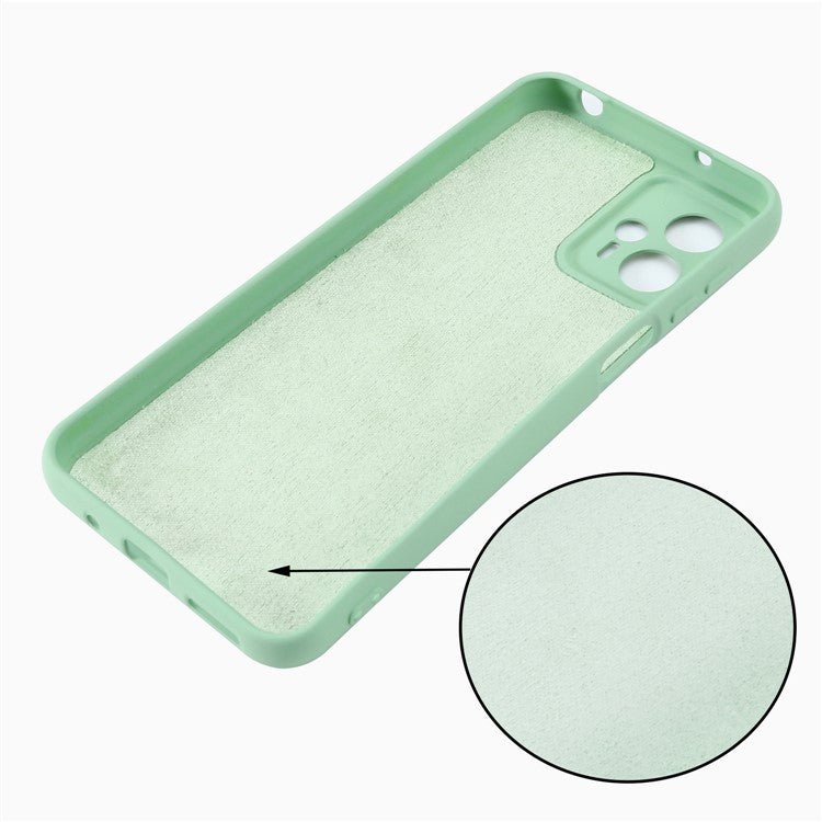 Smartphone Cover for Motorola Moto G13 4G / G23 4G , Liquid Silicone Soft Lining Case with Strap - Green