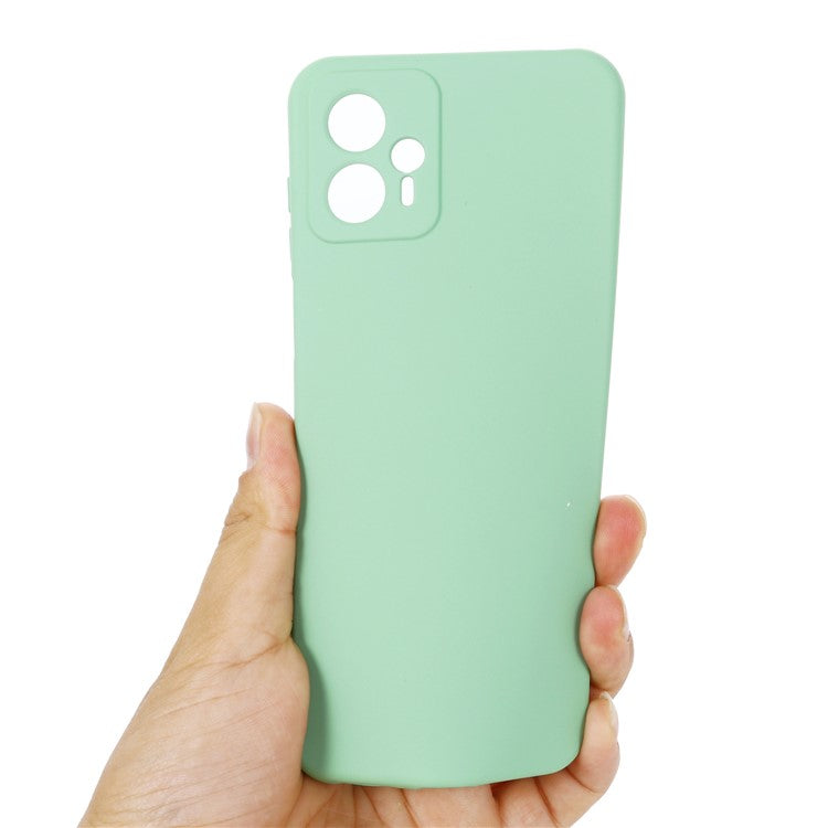 Smartphone Cover for Motorola Moto G13 4G / G23 4G , Liquid Silicone Soft Lining Case with Strap - Green