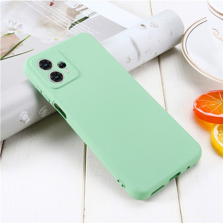 Smartphone Cover for Motorola Moto G13 4G / G23 4G , Liquid Silicone Soft Lining Case with Strap - Green