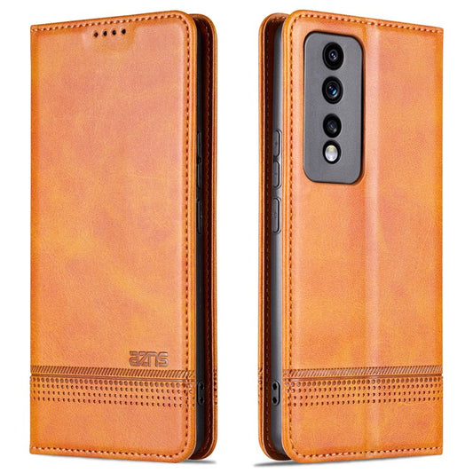 AZNS For Honor 80 GT 5G PU Leather Phone Case Wallet Foldable Stand Smartphone Cover - Brown