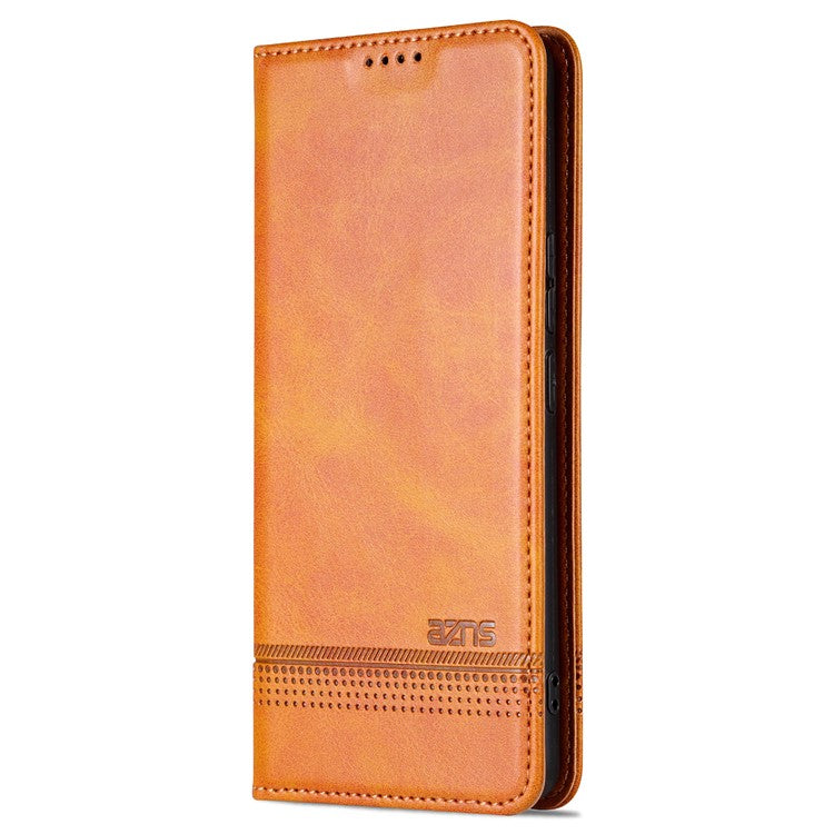 AZNS For Honor 80 GT 5G PU Leather Phone Case Wallet Foldable Stand Smartphone Cover - Brown
