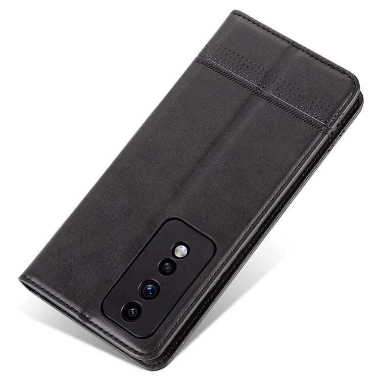 AZNS For Honor 80 GT 5G PU Leather Phone Case Wallet Foldable Stand Smartphone Cover - Black