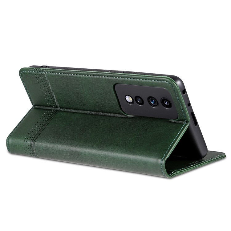 AZNS For Honor 80 GT 5G PU Leather Phone Case Wallet Foldable Stand Smartphone Cover - Green