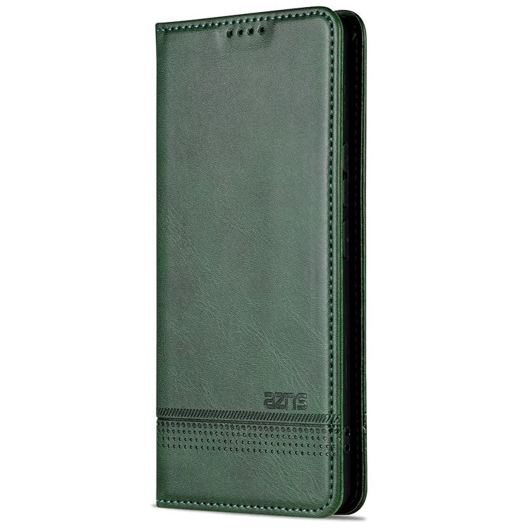AZNS For Honor 80 GT 5G PU Leather Phone Case Wallet Foldable Stand Smartphone Cover - Green