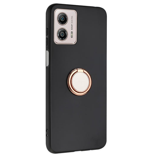 TPU Cover for Motorola Moto G53 5G / G23 4G / G13 4G Matte Phone Protector Case with Ring Kickstand - Rose Gold