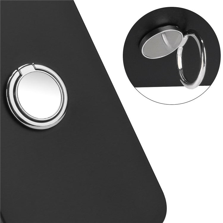 TPU Cover for Motorola Moto G53 5G / G23 4G / G13 4G Matte Phone Protector Case with Ring Kickstand - Silver
