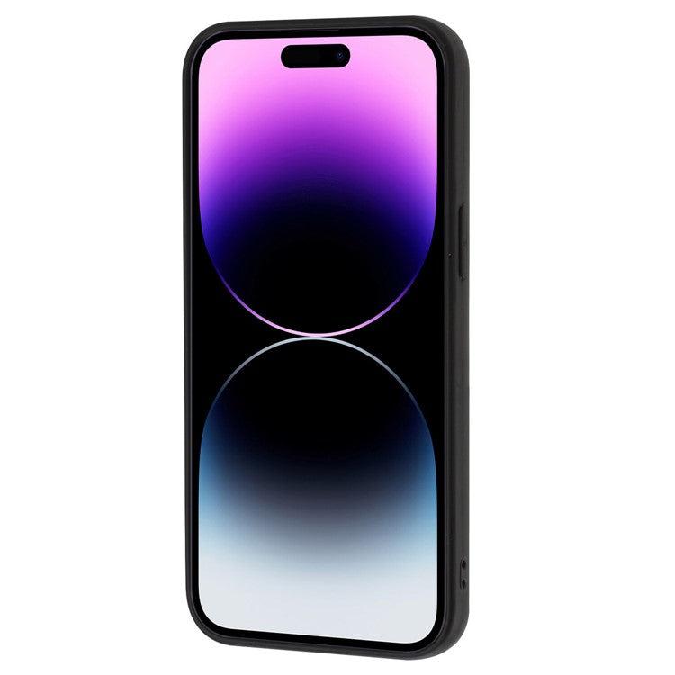 Cellphone Cover for iPhone 14 Pro Ring Kickstand Matte TPU Phone Case Support Car Magnet Mount - Rose Gold