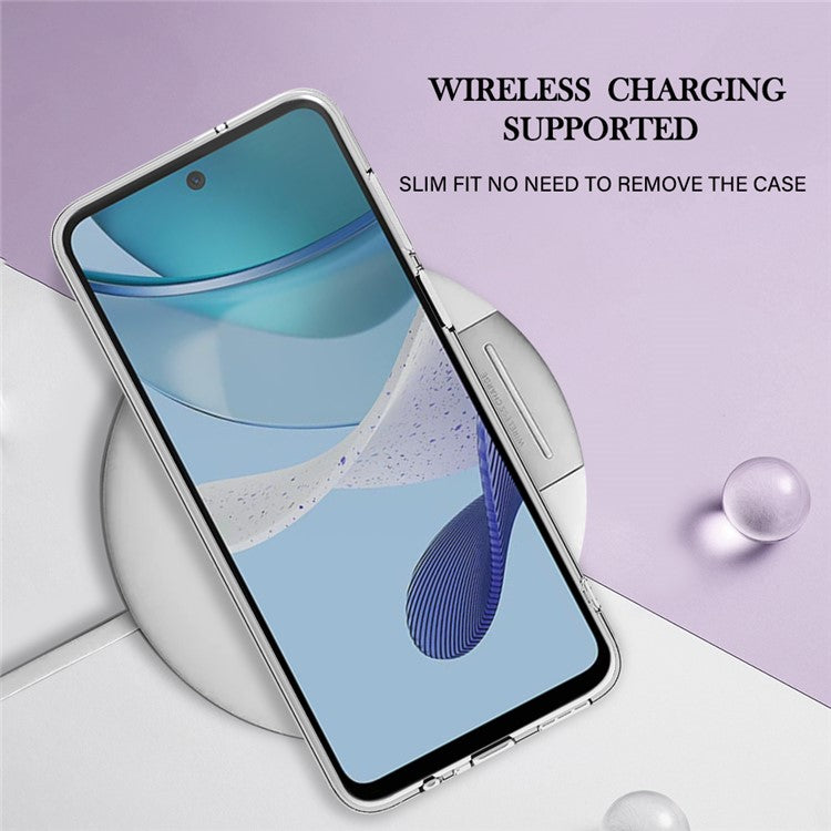 YB IMD Series-16 Style E Phone Case For Motorola Moto G53 5G / G23 4G / G13 4G IMD Marble Pattern 2.0mm TPU Cover - Blue