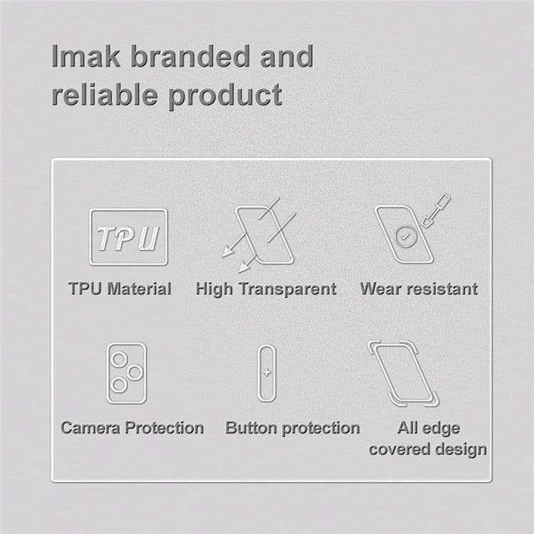 IMAK UX-5 Series For Huawei P60 Art Clear Case Soft TPU Drop Protection Phone Cover