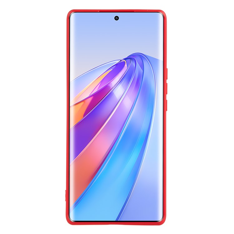 For Honor X40 5G / X9a 5G Rubberized Phone Case Fiber Lining Phone TPU Cover - Red