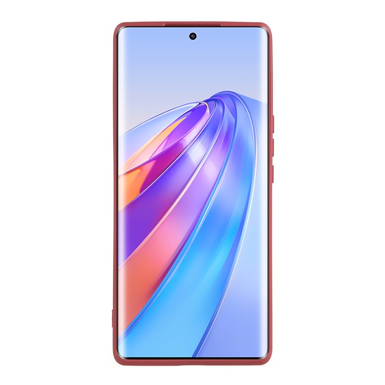 For Honor X40 5G / X9a 5G Rubberized Phone Case Fiber Lining Phone TPU Cover - Hawthorn Red