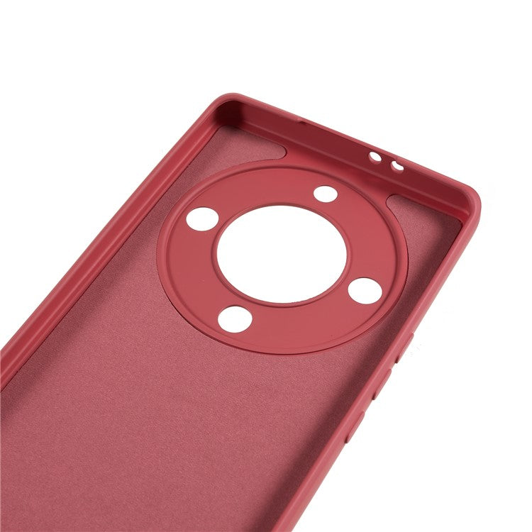 For Honor X40 5G / X9a 5G Rubberized Phone Case Fiber Lining Phone TPU Cover - Hawthorn Red