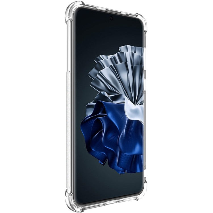 IMAK Phone Case for Huawei P60 Pro / P60 Anti-Shock Airbag Clear TPU Cell Phone Shell Cover - Transparent