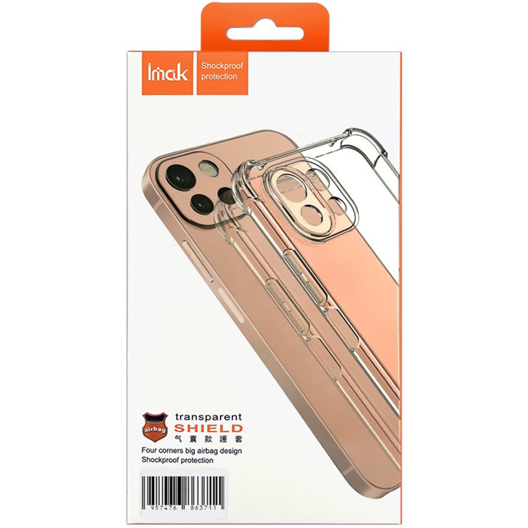 IMAK Phone Case for Huawei P60 Pro / P60 Anti-Shock Airbag Clear TPU Cell Phone Shell Cover - Transparent