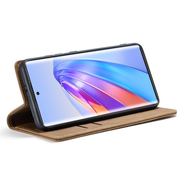 CASEME 013 Series For Honor X40 5G / X9a 5G / Magic5 Lite 5G Phone Case PU Leather Wallet Stand Cover - Brown