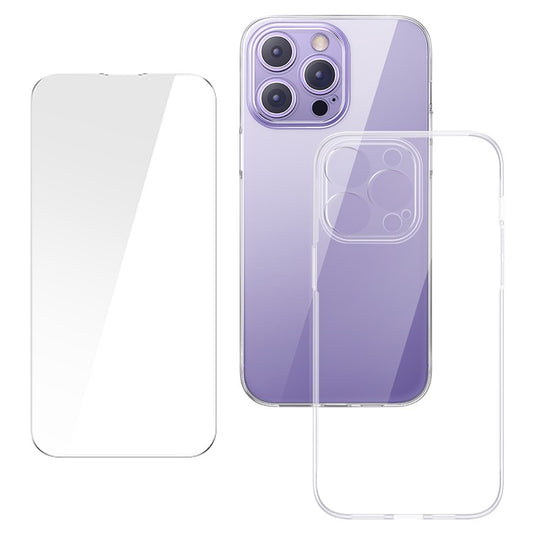 BASEUS Corning Series Transparent Cover for iPhone 14 Pro Corning Glass+TPU Case with Tempered Glass Film