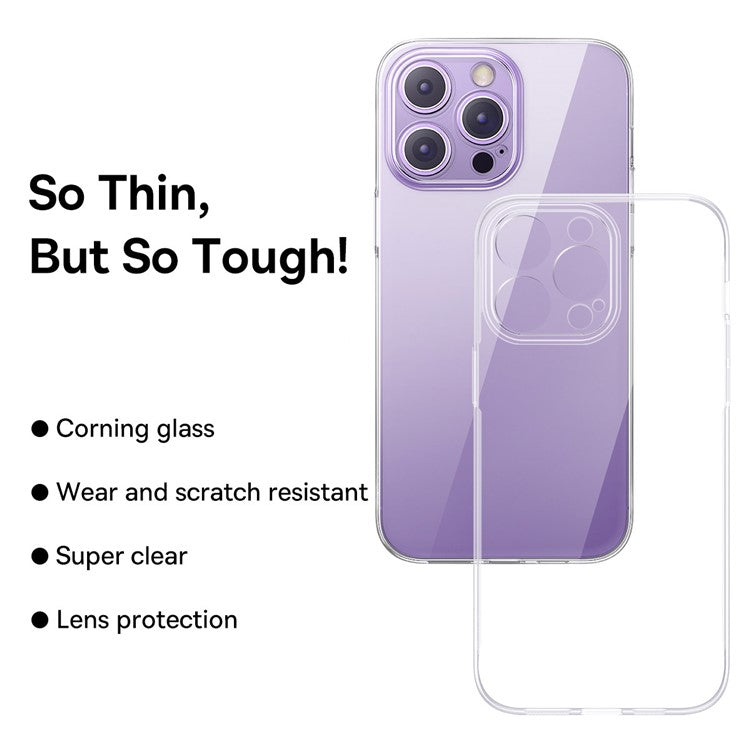 BASEUS Corning Series Transparent Cover for iPhone 14 Pro Corning Glass+TPU Case with Tempered Glass Film