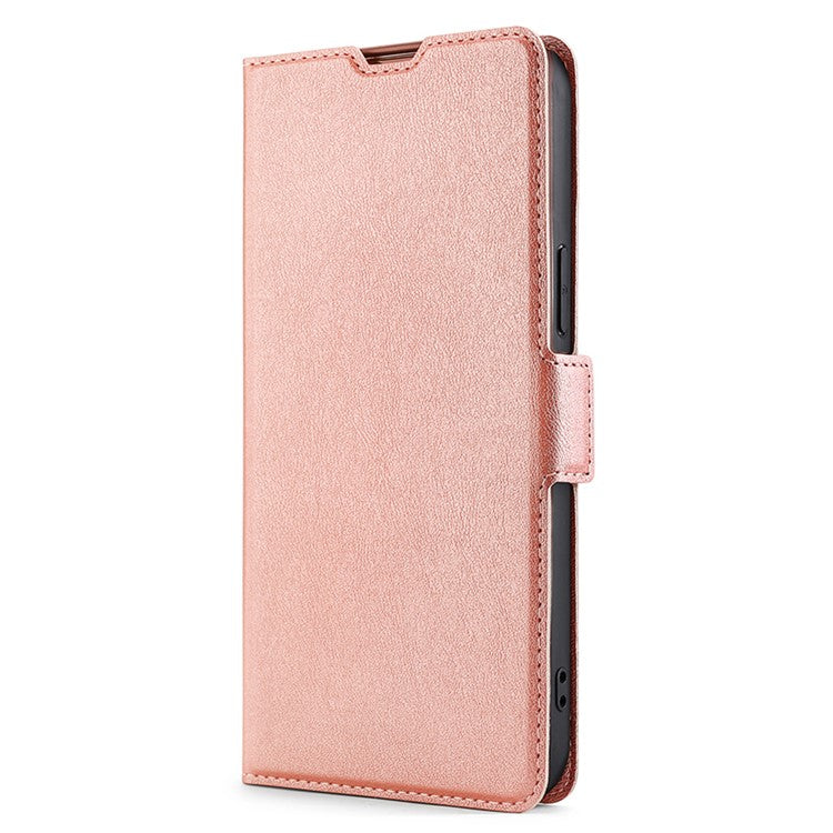 For Honor X40 5G PU Leather Smartphone Case Card Slot Phone Stand Cover - Rose Gold