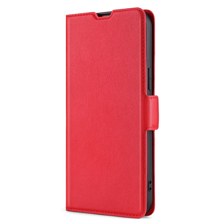 For Honor X40 5G PU Leather Smartphone Case Card Slot Phone Stand Cover - Red
