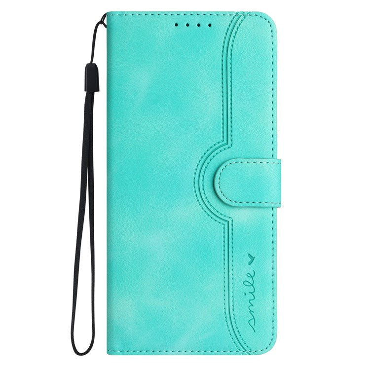 YX003 For Samsung Galaxy A53 5G Phone Shell Wallet PU Leather Imprinted Smile Pattern Phone Stand Case - Baby Blue